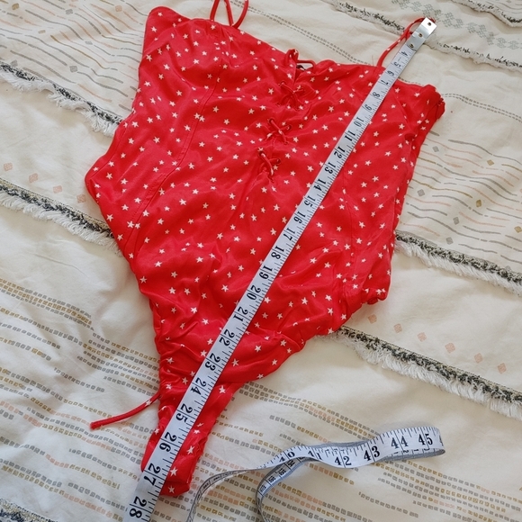 012. Zara star print lace up bodysuit size M - Picture 13 of 13